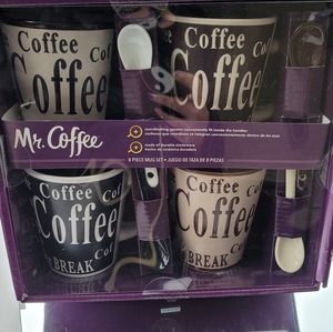Mr.Coffee Bareggio Mug and Spoon Set, Café Americano